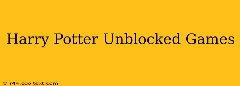 Harry Potter Unblocked Games