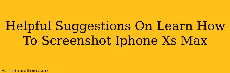 Helpful Suggestions On Learn How To Screenshot Iphone Xs Max