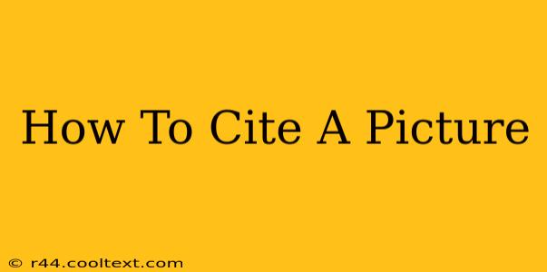 How To Cite A Picture