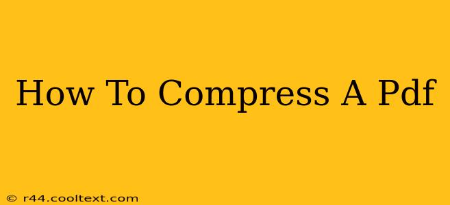 How To Compress A Pdf