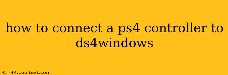 how to connect a ps4 controller to ds4windows