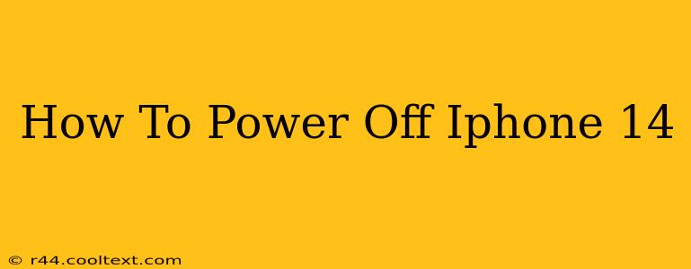 How To Power Off Iphone 14