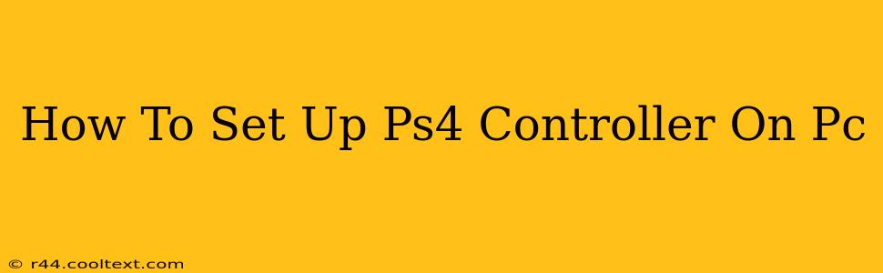 How To Set Up Ps4 Controller On Pc