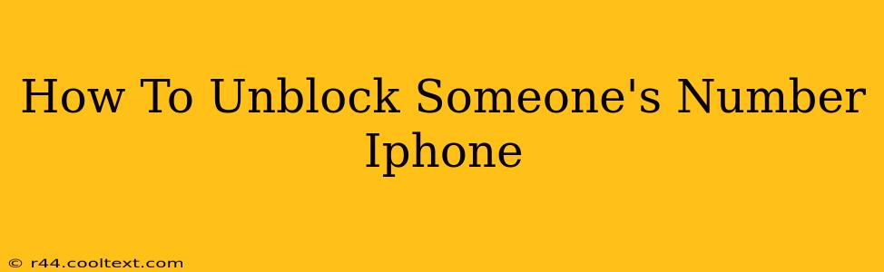 How To Unblock Someone's Number Iphone