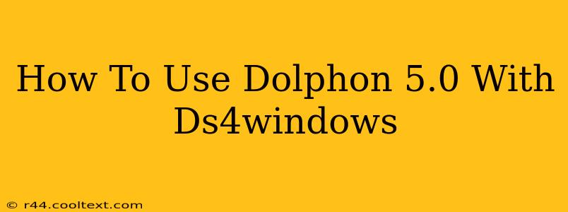 How To Use Dolphon 5.0 With Ds4windows