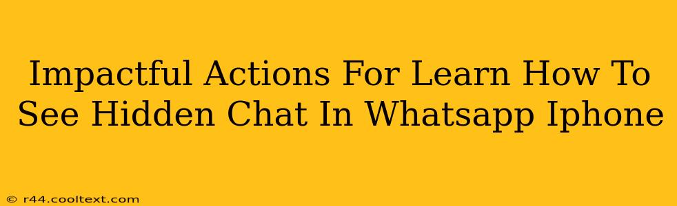 Impactful Actions For Learn How To See Hidden Chat In Whatsapp Iphone