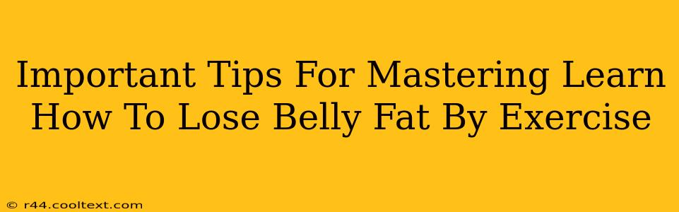 Important Tips For Mastering Learn How To Lose Belly Fat By Exercise