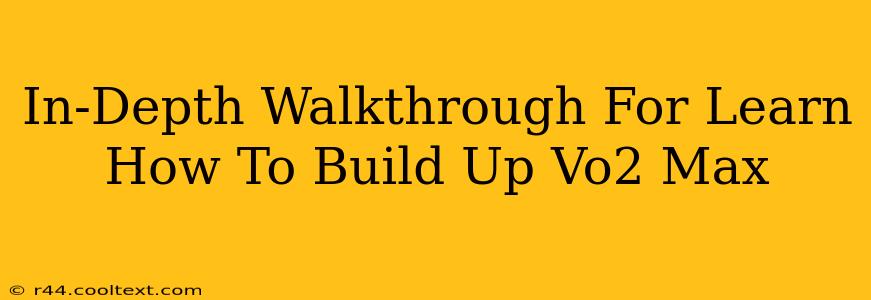 In-Depth Walkthrough For Learn How To Build Up Vo2 Max