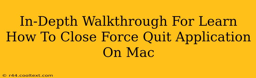 In-Depth Walkthrough For Learn How To Close Force Quit Application On Mac