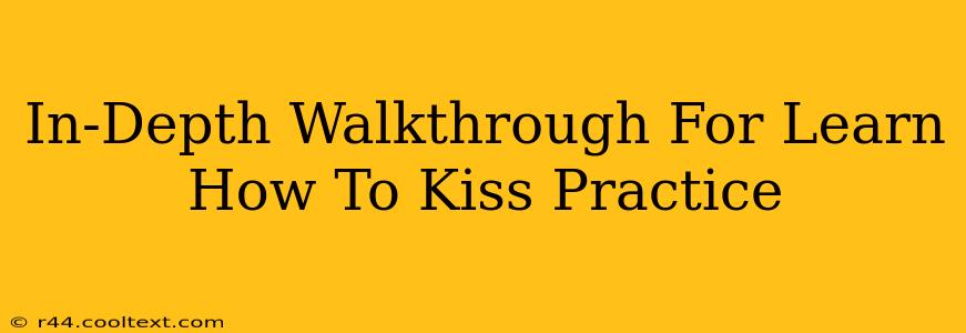 In-Depth Walkthrough For Learn How To Kiss Practice