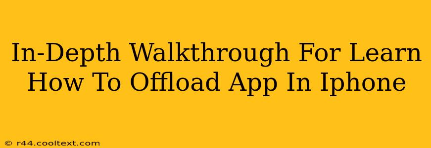 In-Depth Walkthrough For Learn How To Offload App In Iphone