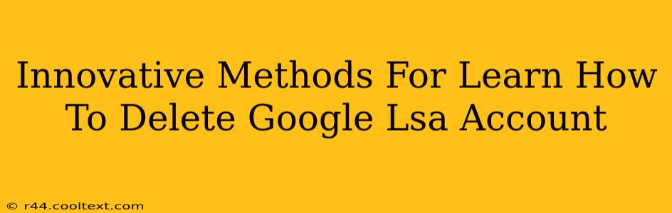 Innovative Methods For Learn How To Delete Google Lsa Account