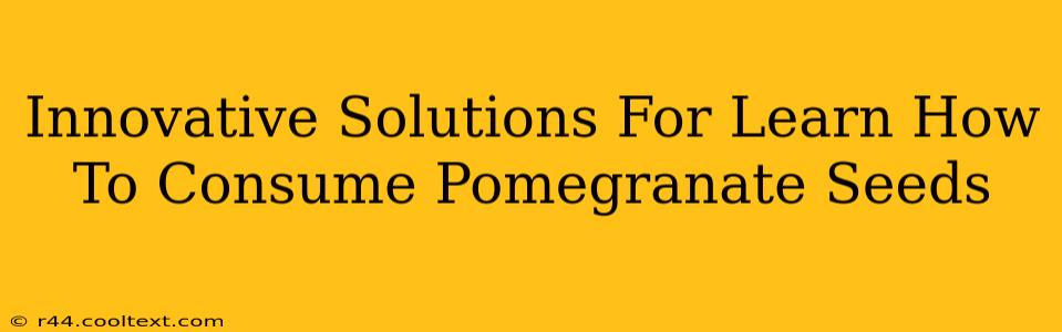 Innovative Solutions For Learn How To Consume Pomegranate Seeds