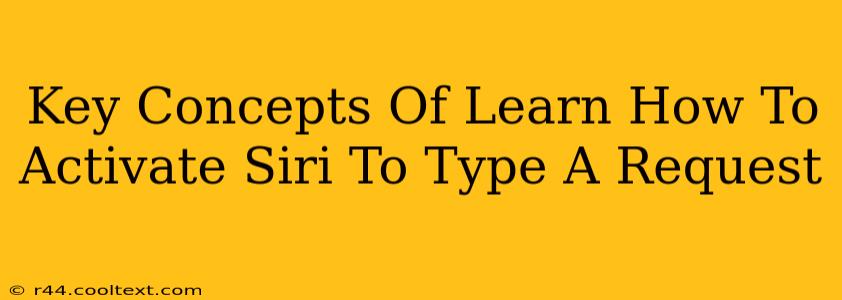 Key Concepts Of Learn How To Activate Siri To Type A Request