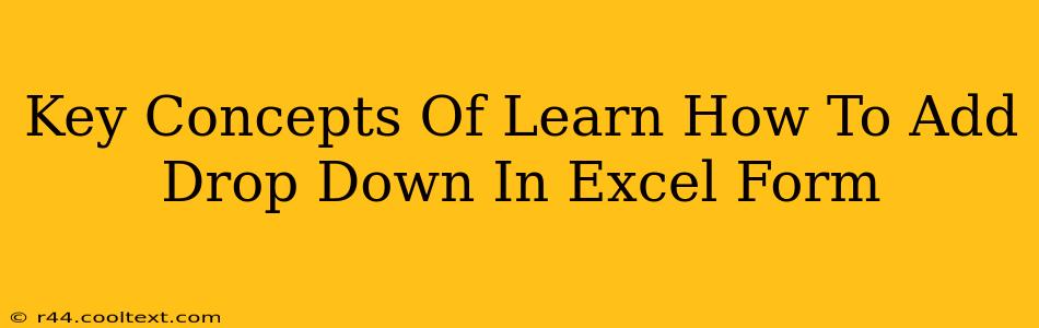 Key Concepts Of Learn How To Add Drop Down In Excel Form