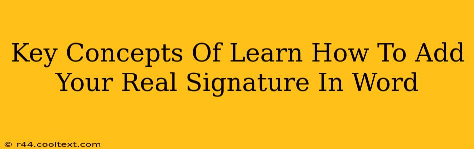 Key Concepts Of Learn How To Add Your Real Signature In Word