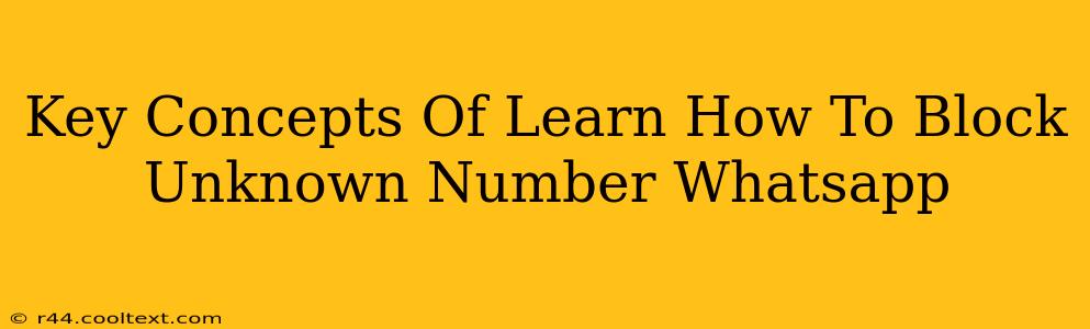 Key Concepts Of Learn How To Block Unknown Number Whatsapp