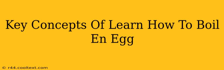 Key Concepts Of Learn How To Boil En Egg