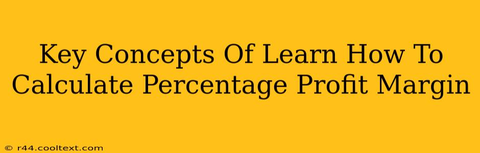 Key Concepts Of Learn How To Calculate Percentage Profit Margin