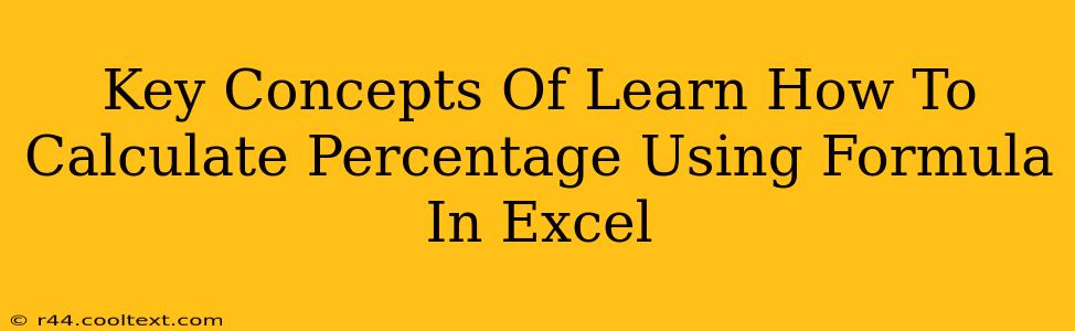 Key Concepts Of Learn How To Calculate Percentage Using Formula In Excel