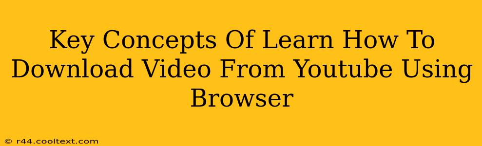 Key Concepts Of Learn How To Download Video From Youtube Using Browser