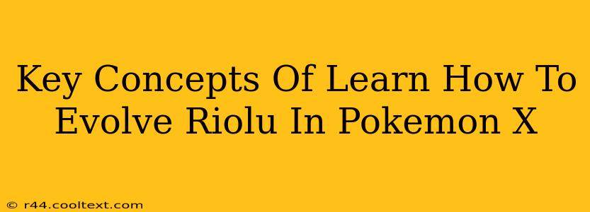 Key Concepts Of Learn How To Evolve Riolu In Pokemon X