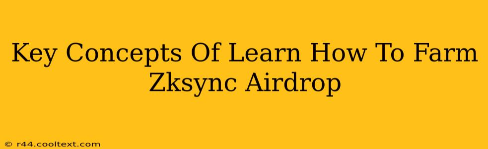 Key Concepts Of Learn How To Farm Zksync Airdrop