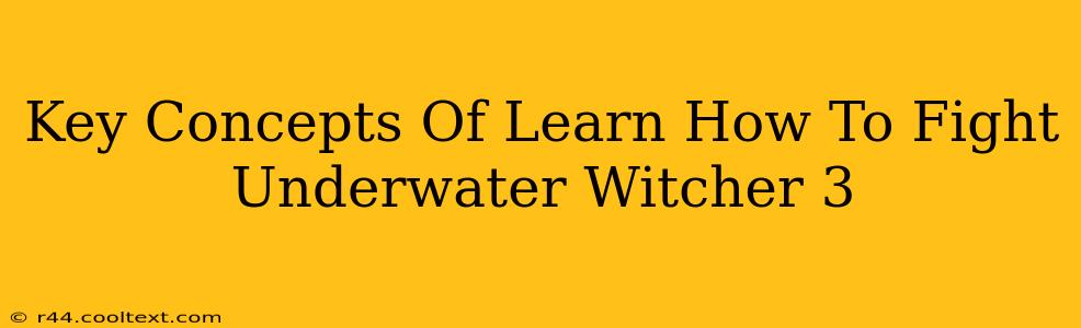 Key Concepts Of Learn How To Fight Underwater Witcher 3