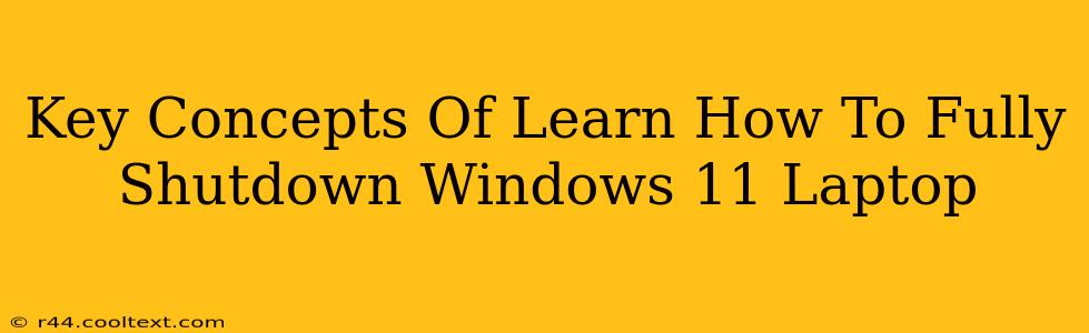 Key Concepts Of Learn How To Fully Shutdown Windows 11 Laptop