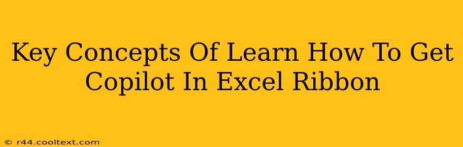 Key Concepts Of Learn How To Get Copilot In Excel Ribbon