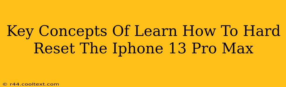 Key Concepts Of Learn How To Hard Reset The Iphone 13 Pro Max