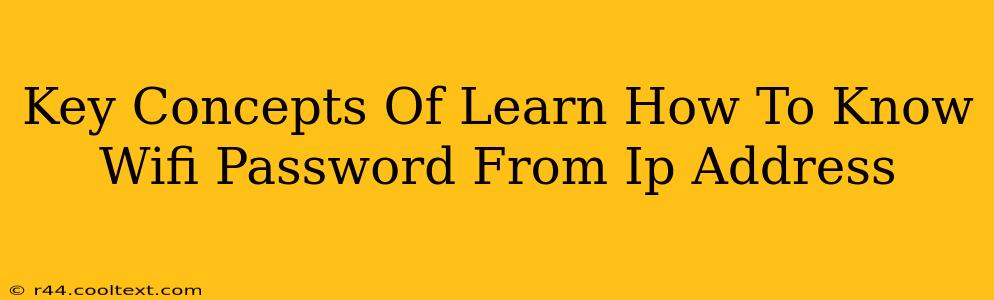 Key Concepts Of Learn How To Know Wifi Password From Ip Address