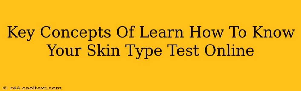 Key Concepts Of Learn How To Know Your Skin Type Test Online