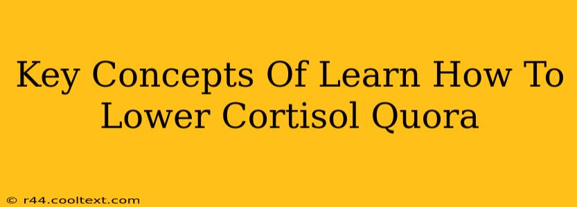 Key Concepts Of Learn How To Lower Cortisol Quora