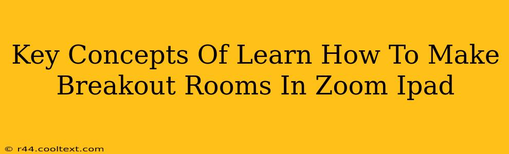 Key Concepts Of Learn How To Make Breakout Rooms In Zoom Ipad