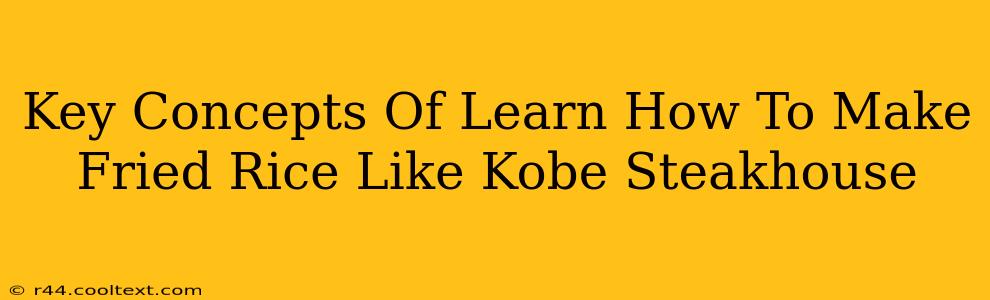 Key Concepts Of Learn How To Make Fried Rice Like Kobe Steakhouse