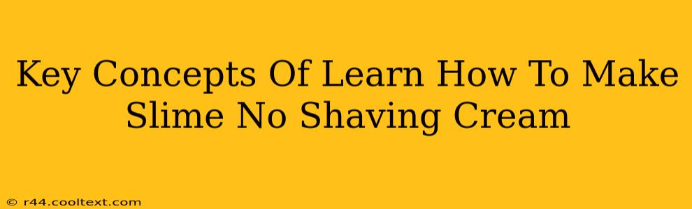 Key Concepts Of Learn How To Make Slime No Shaving Cream