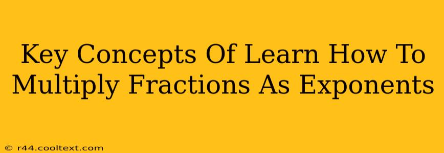 Key Concepts Of Learn How To Multiply Fractions As Exponents