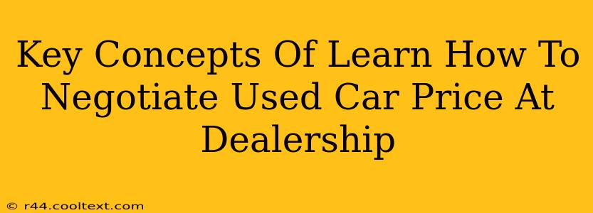 Key Concepts Of Learn How To Negotiate Used Car Price At Dealership