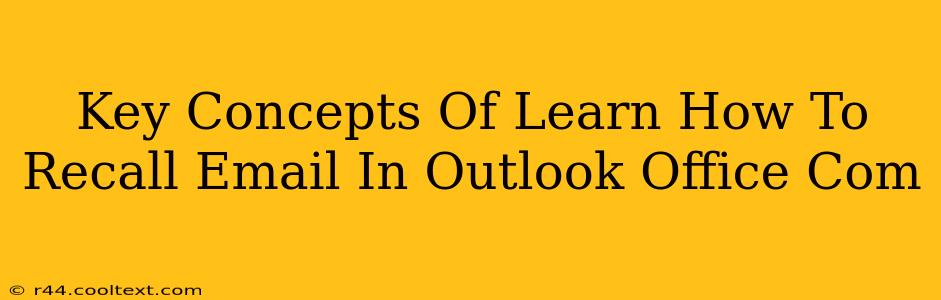 Key Concepts Of Learn How To Recall Email In Outlook Office Com