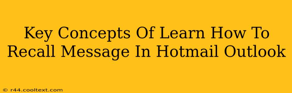 Key Concepts Of Learn How To Recall Message In Hotmail Outlook