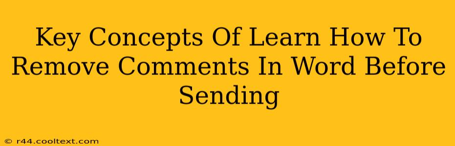 Key Concepts Of Learn How To Remove Comments In Word Before Sending