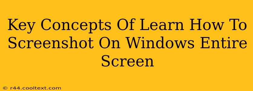 Key Concepts Of Learn How To Screenshot On Windows Entire Screen