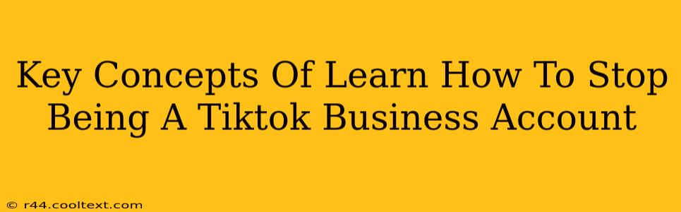 Key Concepts Of Learn How To Stop Being A Tiktok Business Account