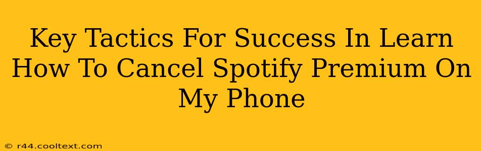 Key Tactics For Success In Learn How To Cancel Spotify Premium On My Phone