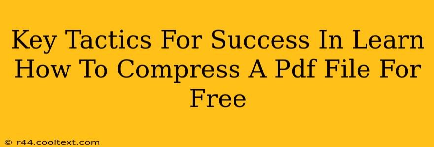 Key Tactics For Success In Learn How To Compress A Pdf File For Free