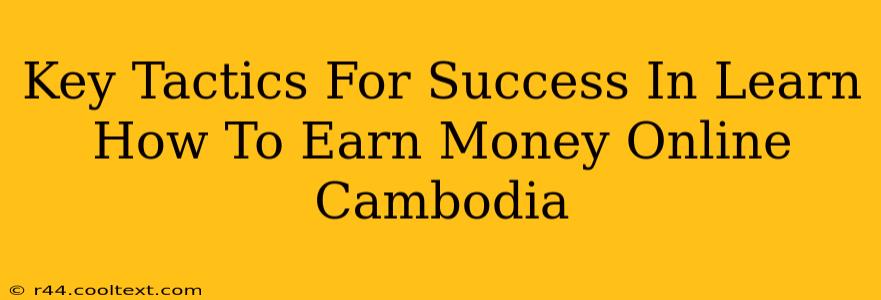 Key Tactics For Success In Learn How To Earn Money Online Cambodia