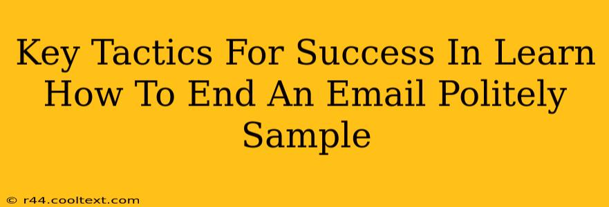 Key Tactics For Success In Learn How To End An Email Politely Sample