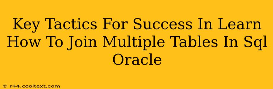 Key Tactics For Success In Learn How To Join Multiple Tables In Sql Oracle