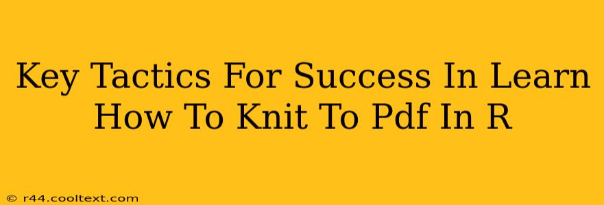 Key Tactics For Success In Learn How To Knit To Pdf In R